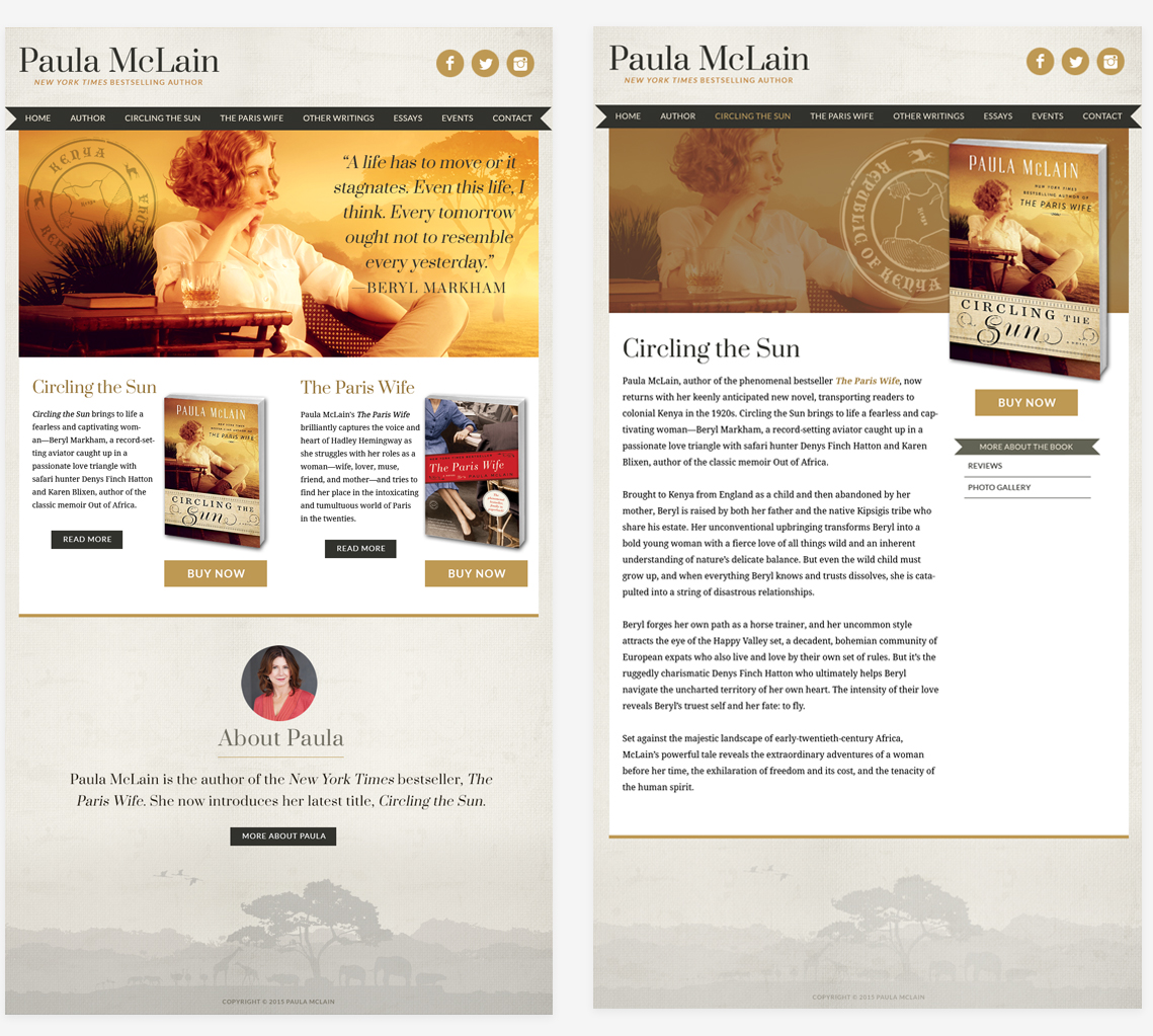 Paula McLain Website Details