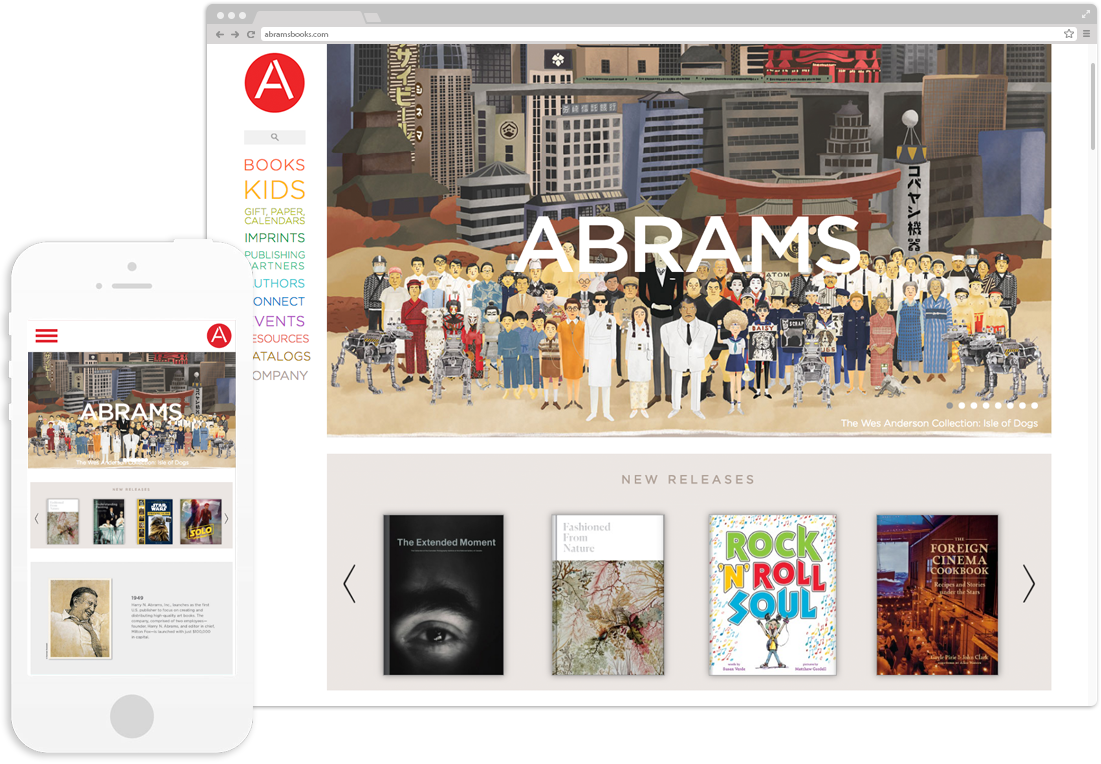Website development for Abrams Books