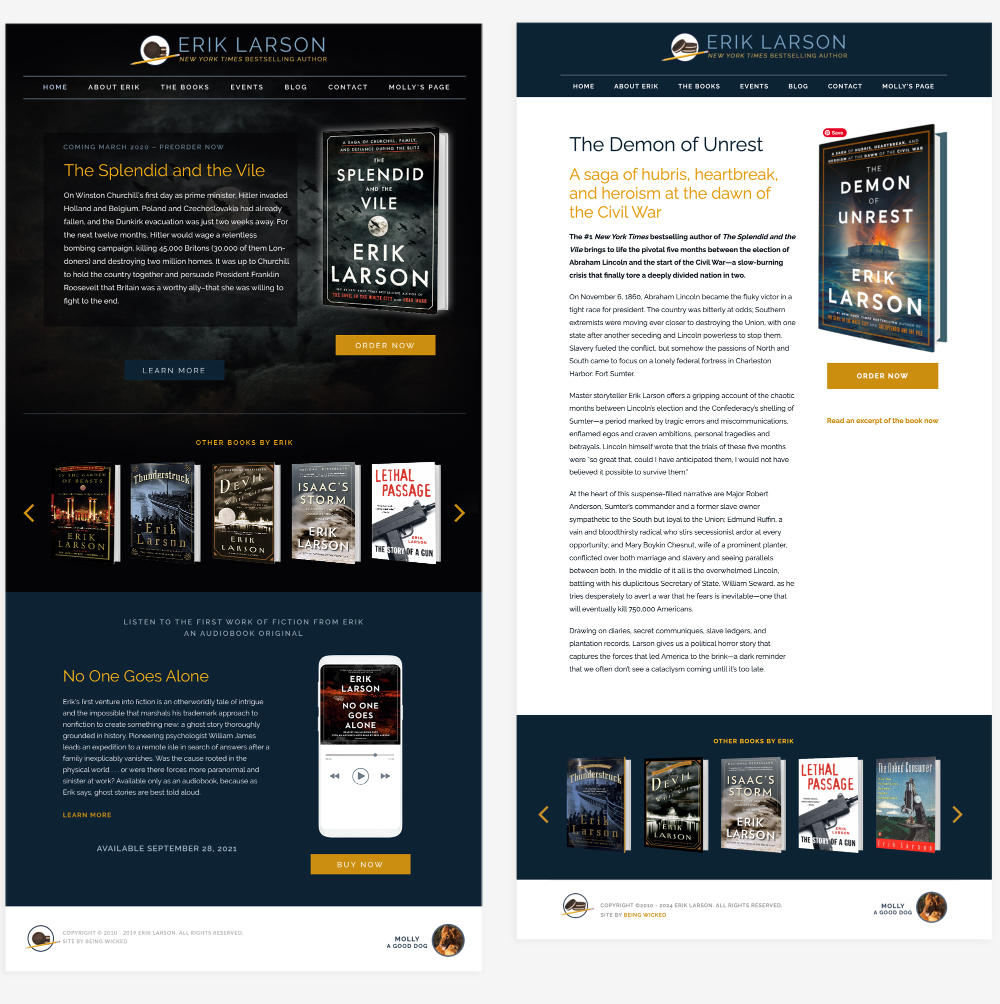 Erik Larson's site design