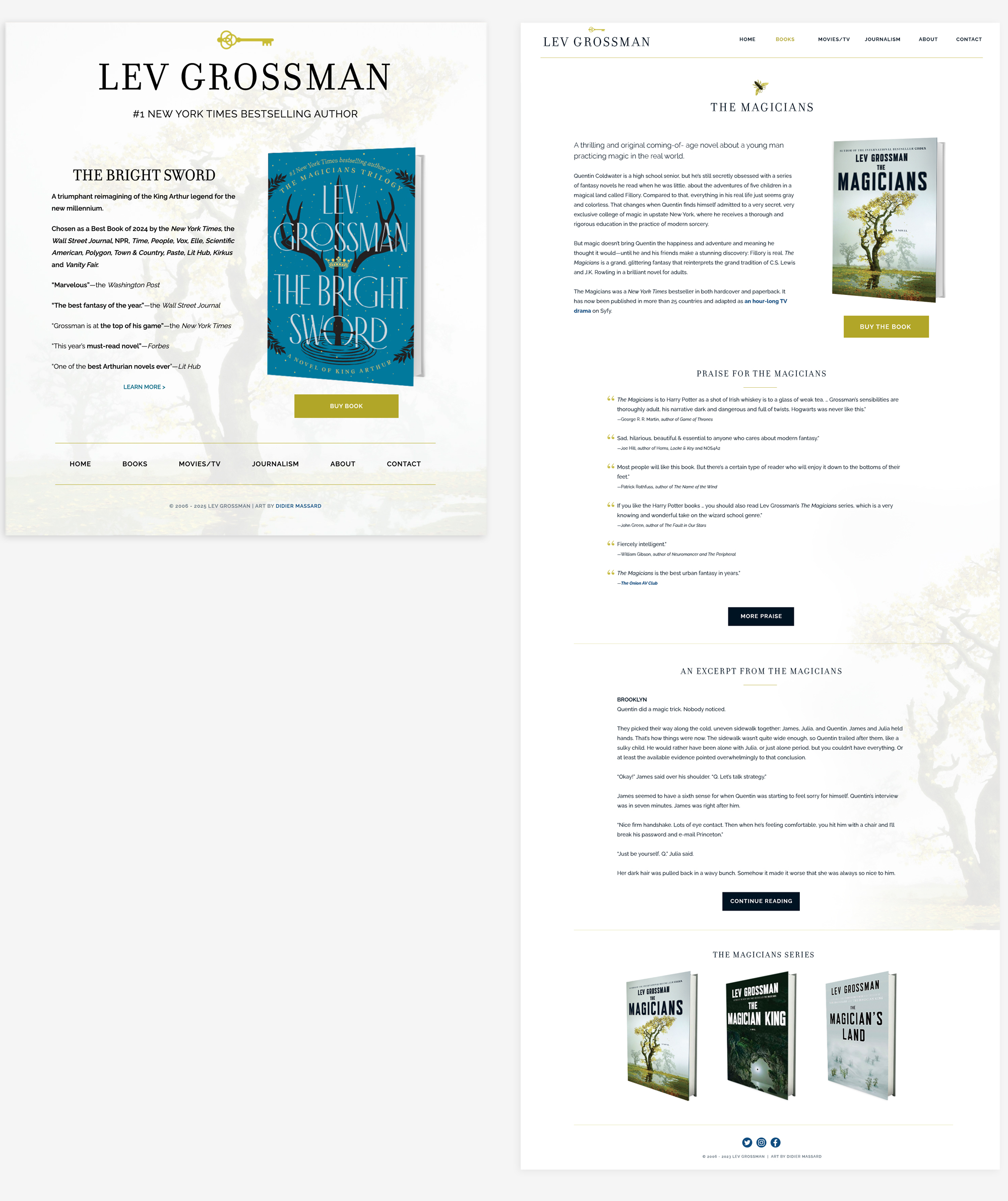 Lev Grossman's site design