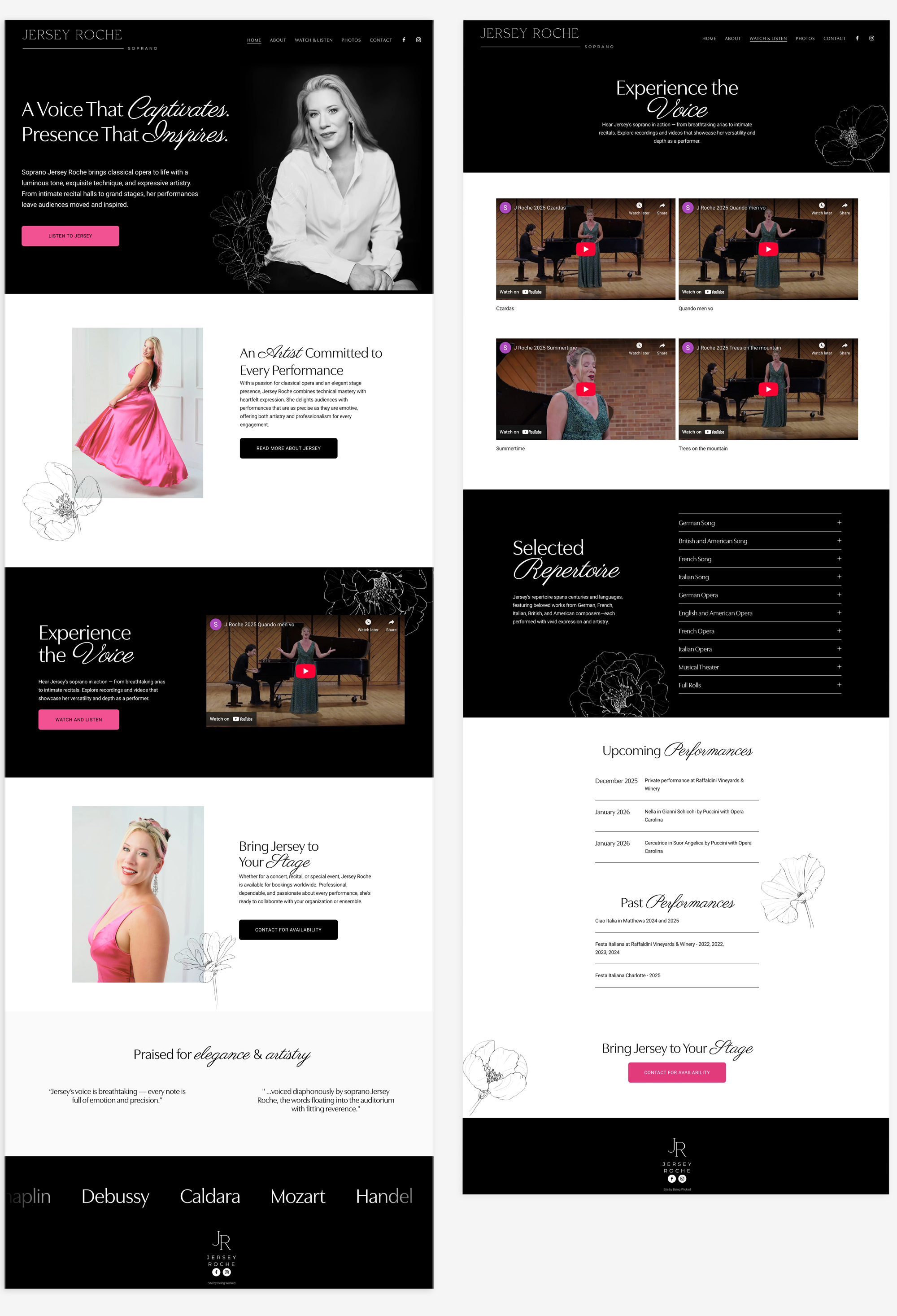 Jersey Roche's site design